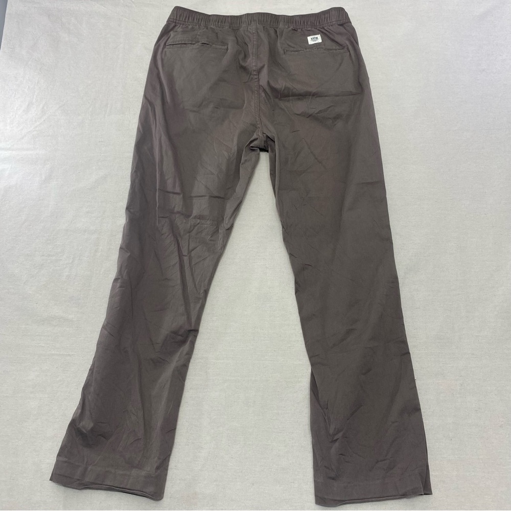 Katin Pants Mens XL Brown Drawstring Waist Chino Pull On Logo Stretch Surf